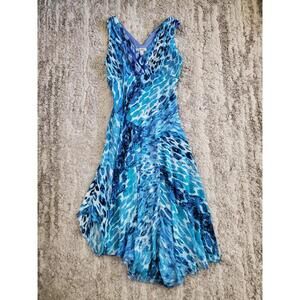 Y2K Dressbarn Dress Womens 14 Babydoll Fairycore Asymmetrical Hem Mermaid Core